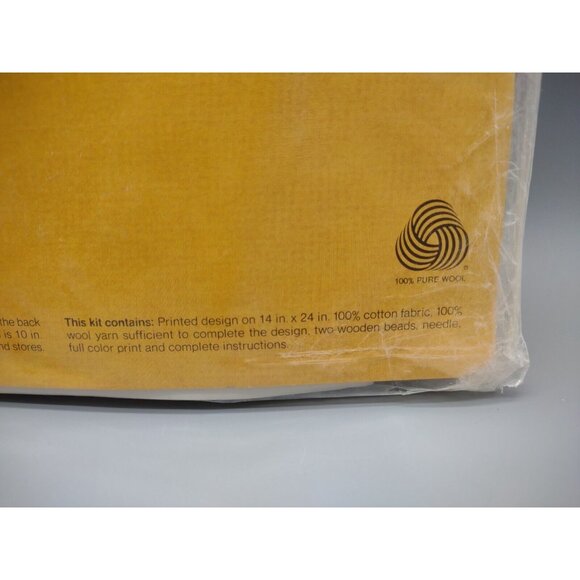 Vintage 1977 Sealed Crewel Embroidery Kit Childhood Treasures Boy, Fits 10x20" - Picture 16 of 16